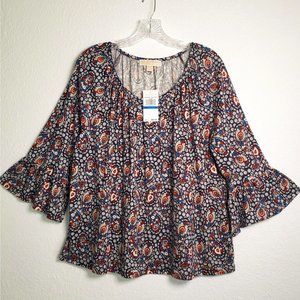 NWT Michael Kors XL Paisley Top